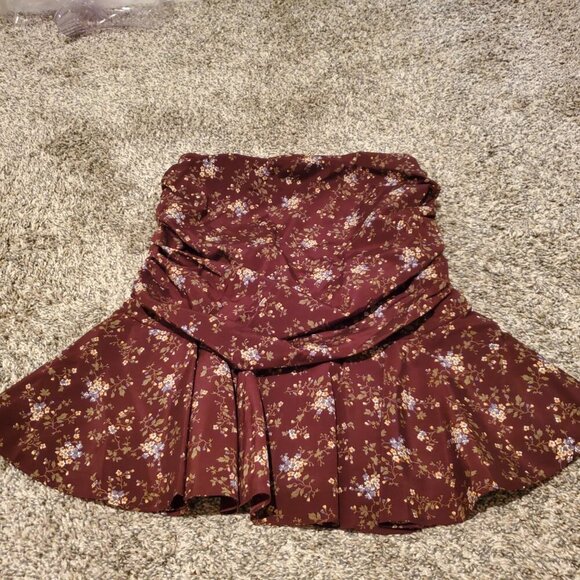 NWT Veronica Beard Taras Skirt Merlot Multi 0 - Picture 4 of 5